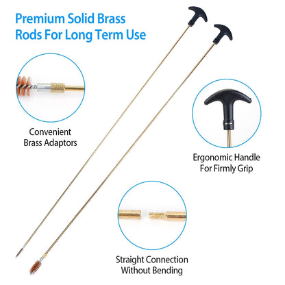 Universal Gun Cleaning Kit Gun Cleaning Brushes Mops Muff Guard w/ Carrying Case For Rifles Pistols Handguns Shotguns