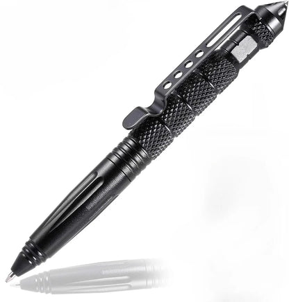 Military Tactical Pen, Professional Self Defense Pen, Emergency Glass Breaker Pen - Tungsten Steel, Writing Tool with 6 Refill