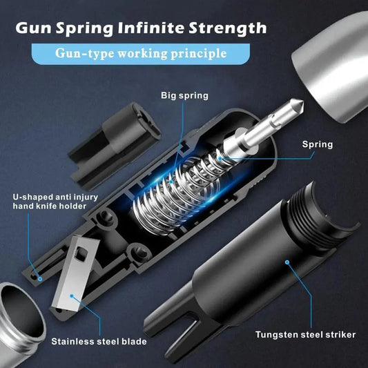 Multifunctional Life-Saving Mini Window Glass Breaker Seat Belt Cutter Safety Hammer Unique Design Car Accessories